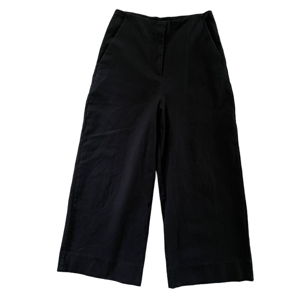 ASOS Black High Waisted Flares Cropped Pants Size 4